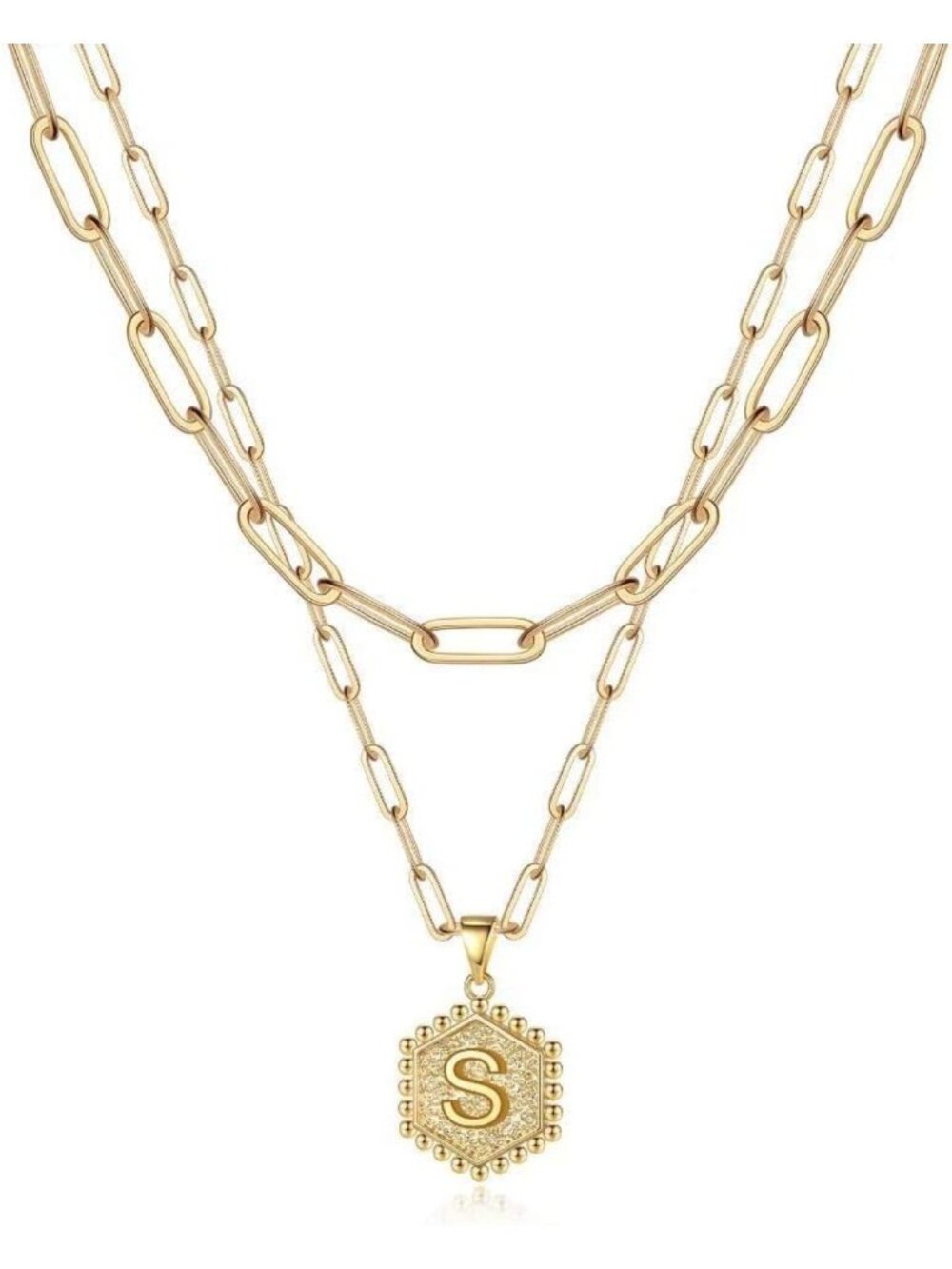 Dainty Initial Necklace for Women - 14K Gold-Plated Layering Jewelry Gift for